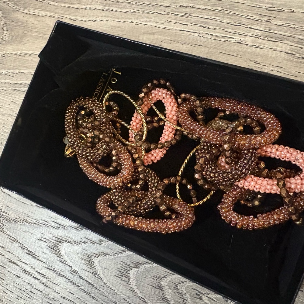 Joan Rivers Pink and Brown Beaded Necklace